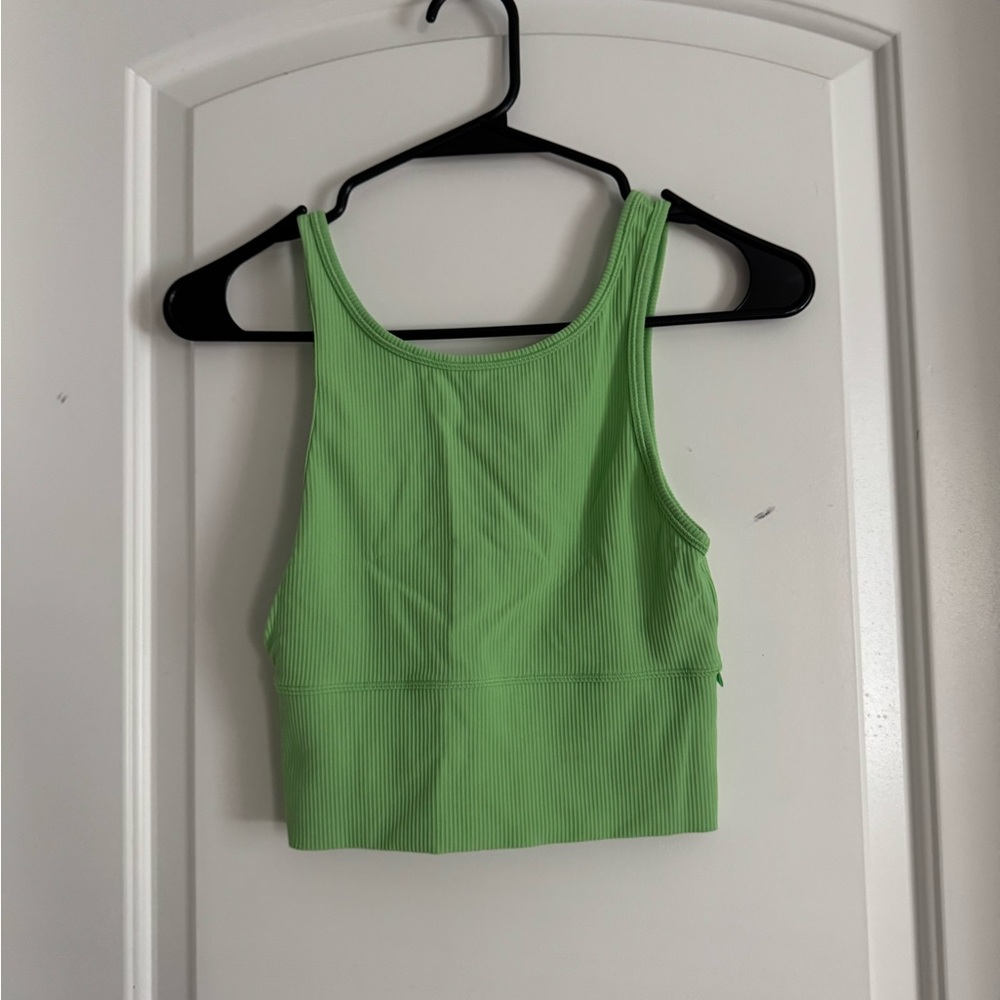 Lululemon Athletica Lime Green Ribbed Tank Top